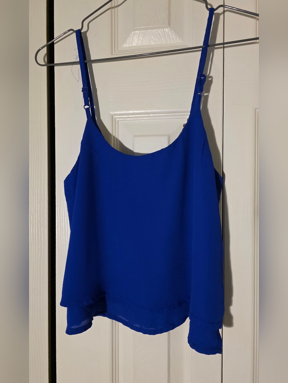 Charlotte Russe Electric Royal Blue Beaded Trim Spaghetti Strap Tank Small - Picture 6 of 11